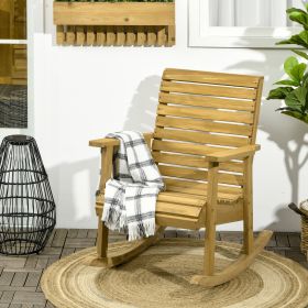 Outdoor Rocking Chair (Option: Brown-900x660x220 mm) Outdoor Rocking Chair (Option: Brown-900x660x220 mm)